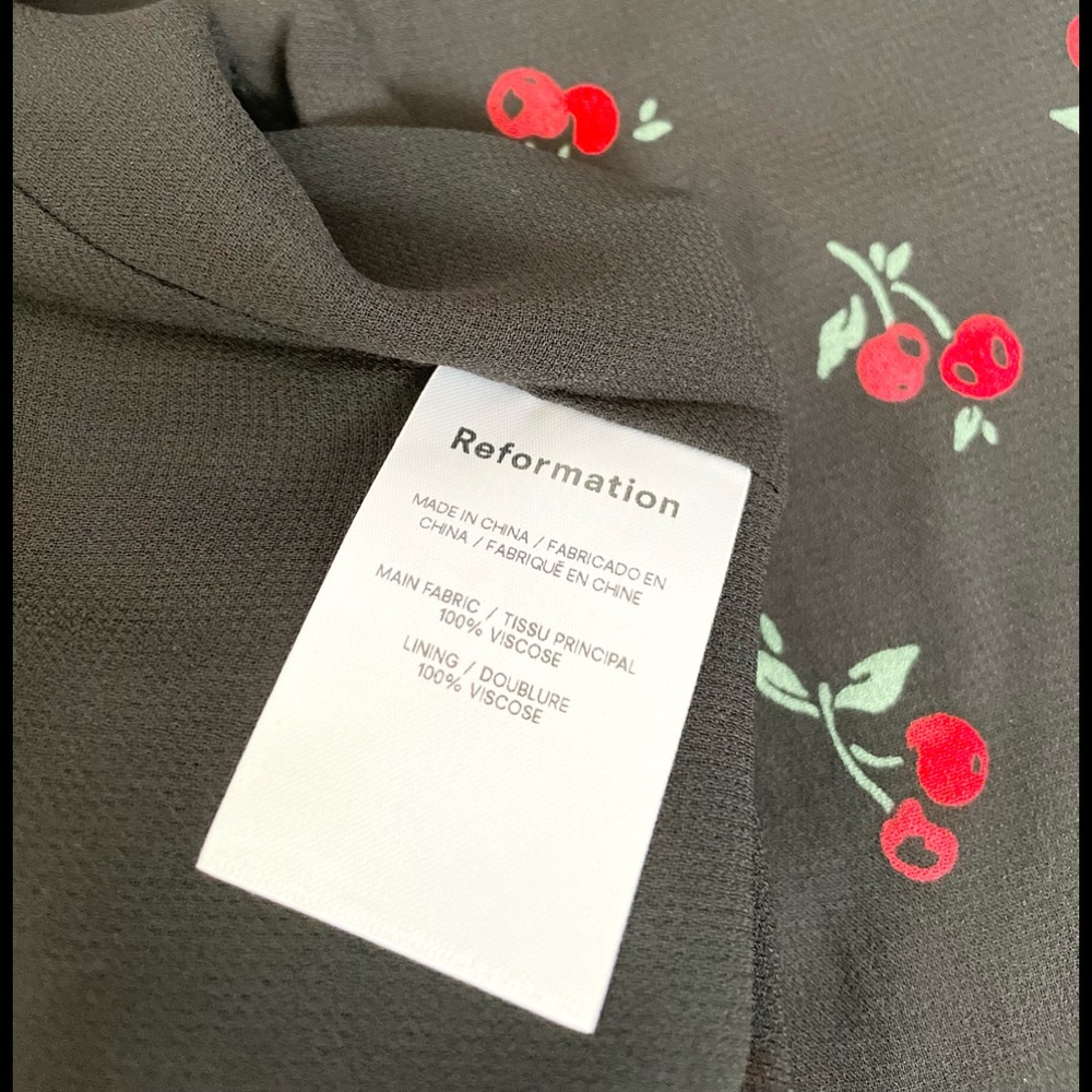 Reformation juliette Dress 👗black cherry AUTHENTIC - Picture 13 of 15